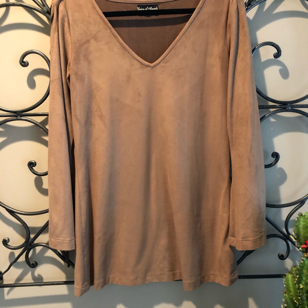 Faux suede shirt